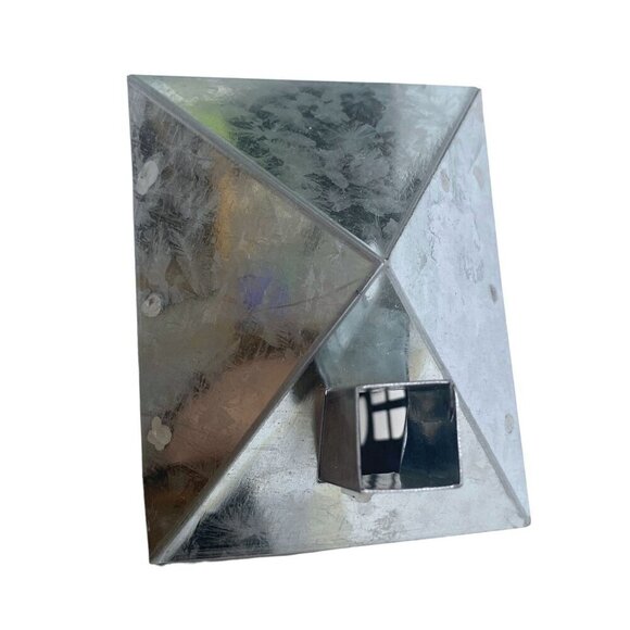 Christmas House Stocking Holder Galvanized Metal 7.75"  Rustic Farmhouse - Picture 5 of 6